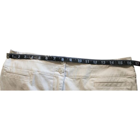 J. Jill Beige Knee-Length Pencil Skirt Size 8 With Dual Button Closure - Picture 5 of 6